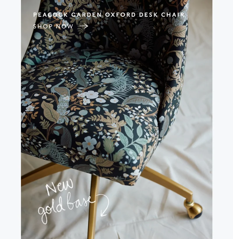 Shop Peacock Garden Oxford Desk Chair