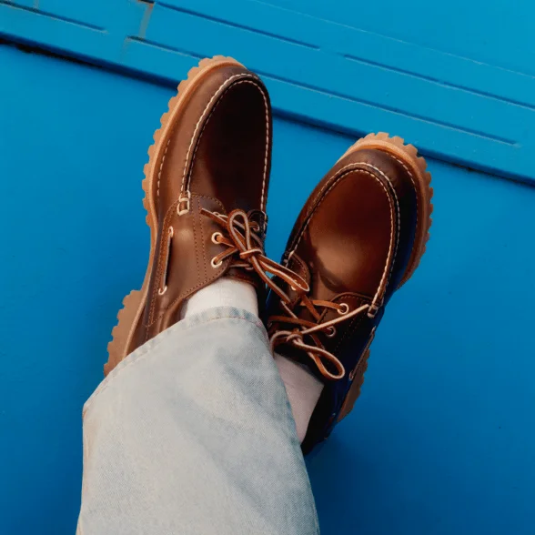 Men's Timberland® Authentic 3-Eye Lug Handsewn Boat Shoe Men's Timberland® Authentic 3-Eye Lug Handsewn Boat Shoe