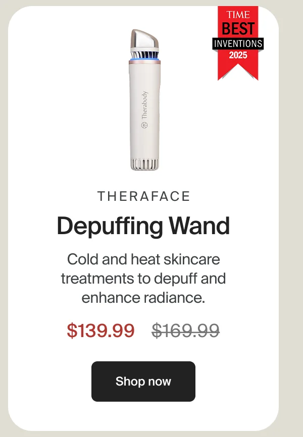 TheraFace Depuffing Wand | Cold and heat skincare treatments to depuff and enhance radiance. | $139.99 | Shop now