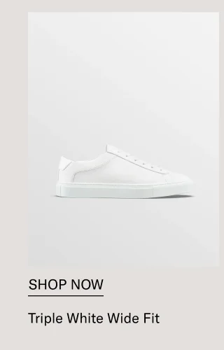 Capri Wide Fit in Triple White
