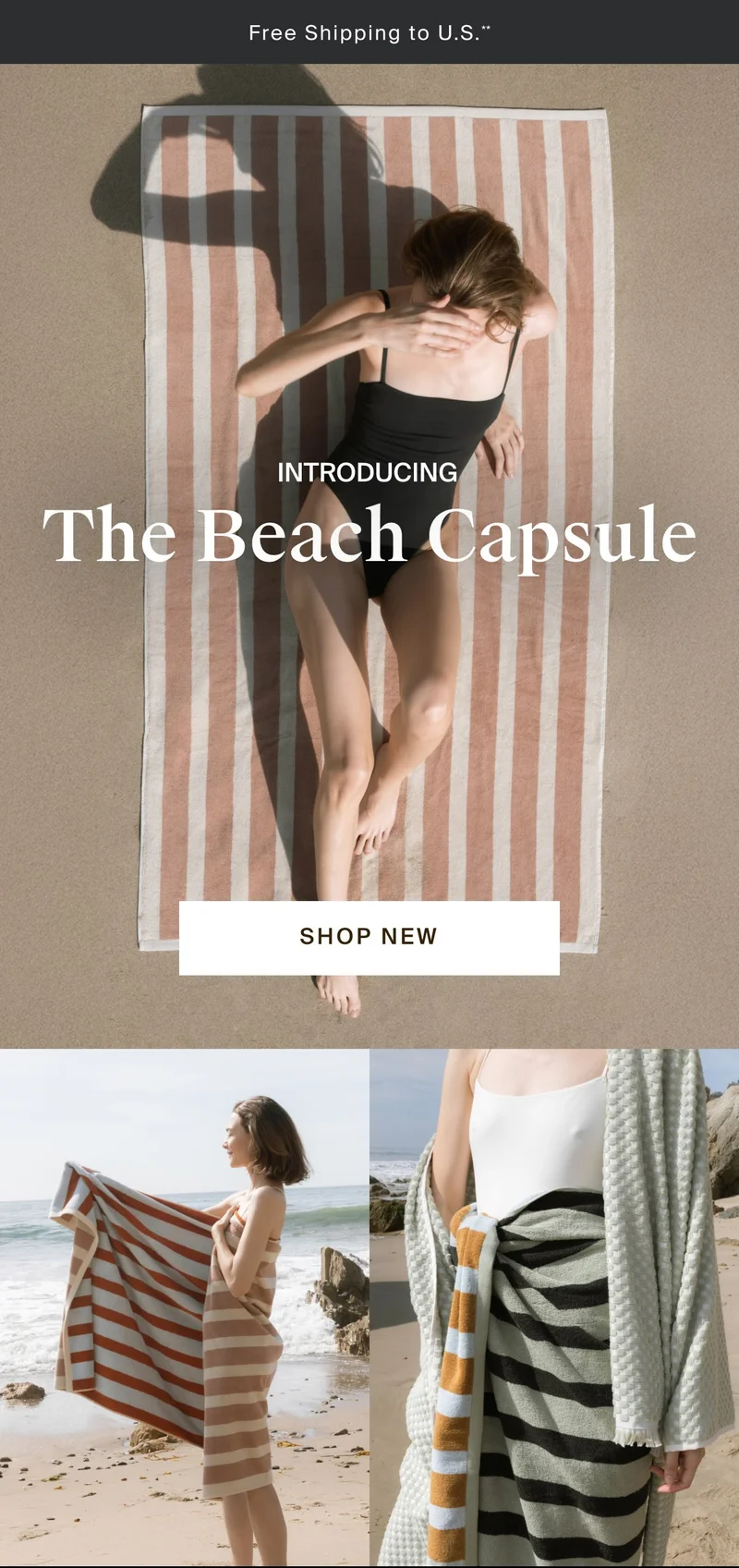 Introducing the beach capsule. Shop new.