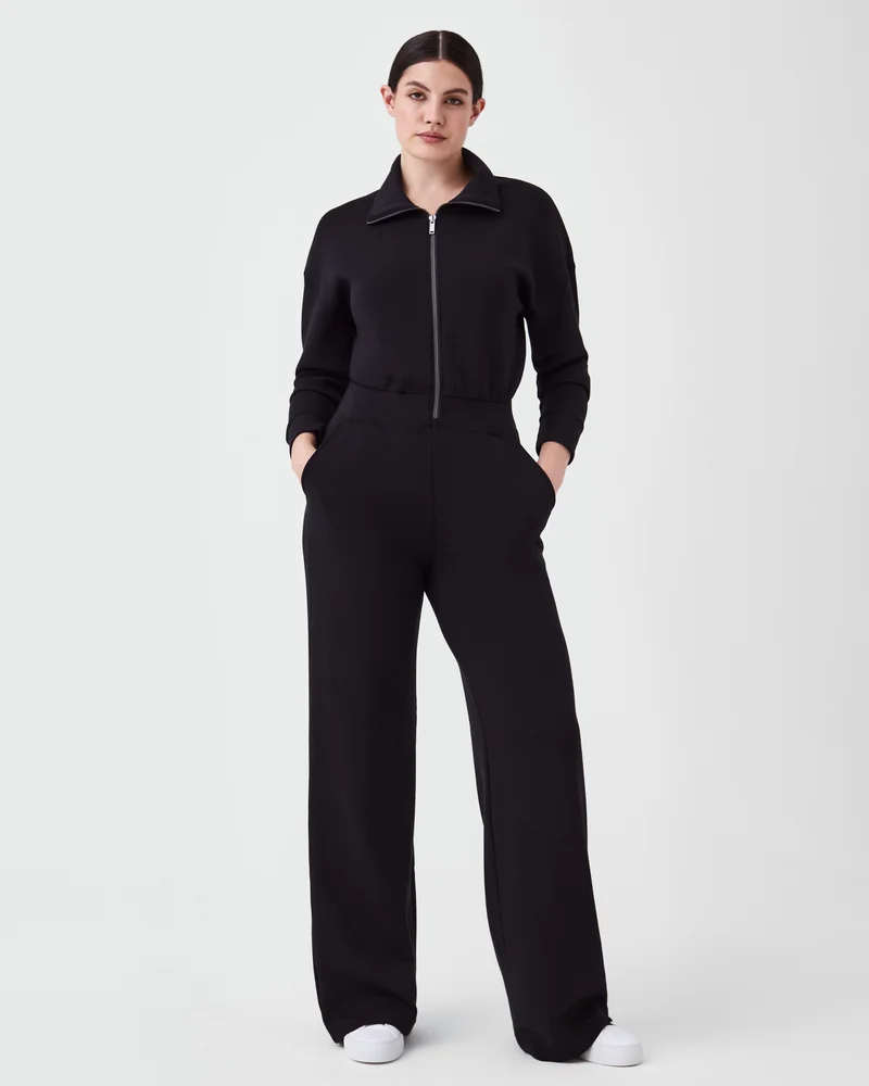 Image of Spanx Women's AirEssentials Long Sleeve Wide Leg Jumpsuit