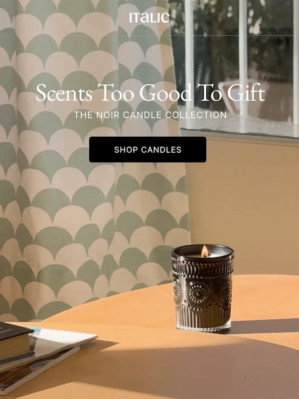 Welcome to Italic | Life is the luxury | Scents Too Good To Gift THE NOIR CANDLE COLLECTION SHOP CANDLES