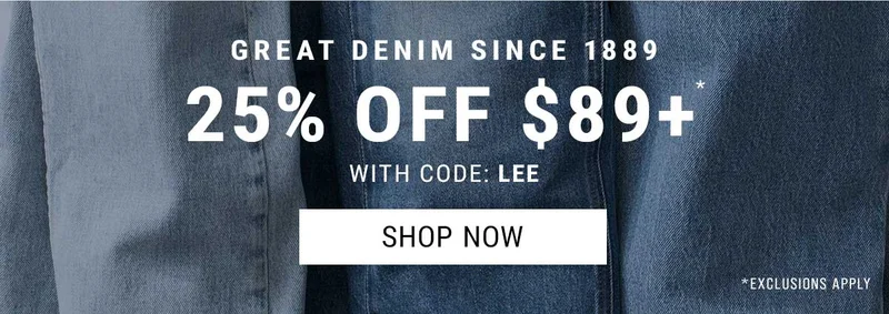 Great Denim Since 1889. 25% off $89+ with code LEE. Shop Now.
