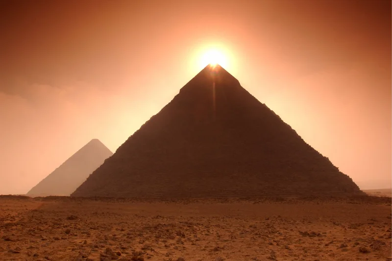 A photo of the pyramid of Khafre at Giza.