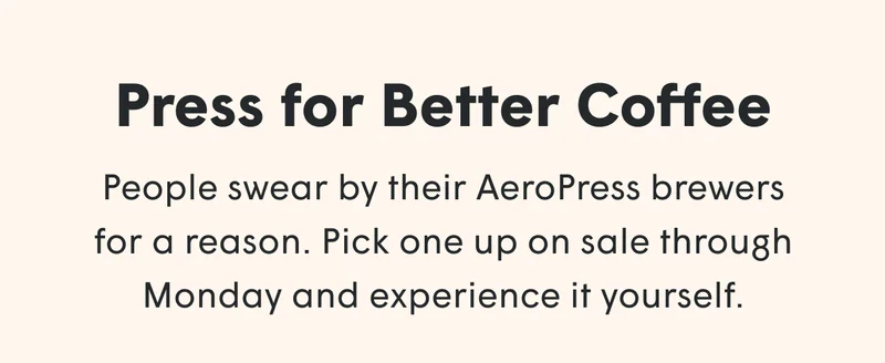 Press for Better Coffee