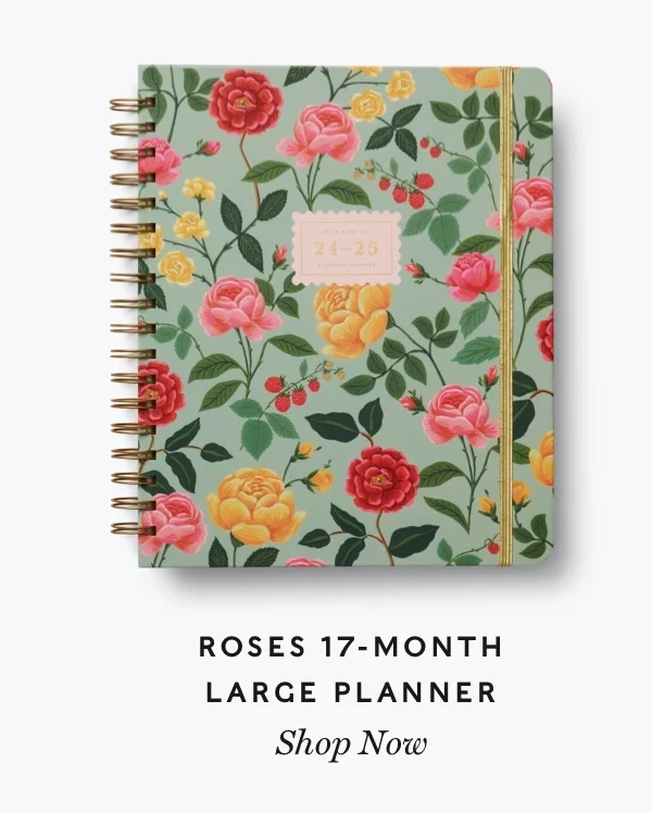 Roses 17 Month Large Planner