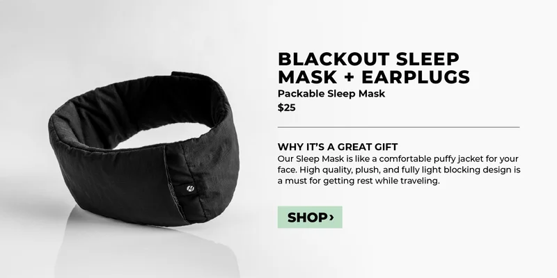 Blackout sleep mask + ear plugs
