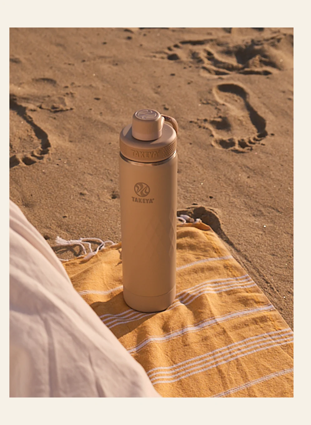 22oz Takeya Sport Water Bottle with Spout Lid - Almond