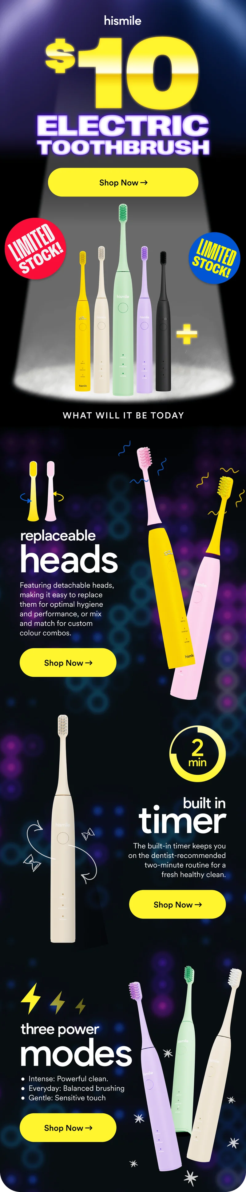 $10 ELECTRIC TOOTHBRUSH. Limited Stock. Shop Now.