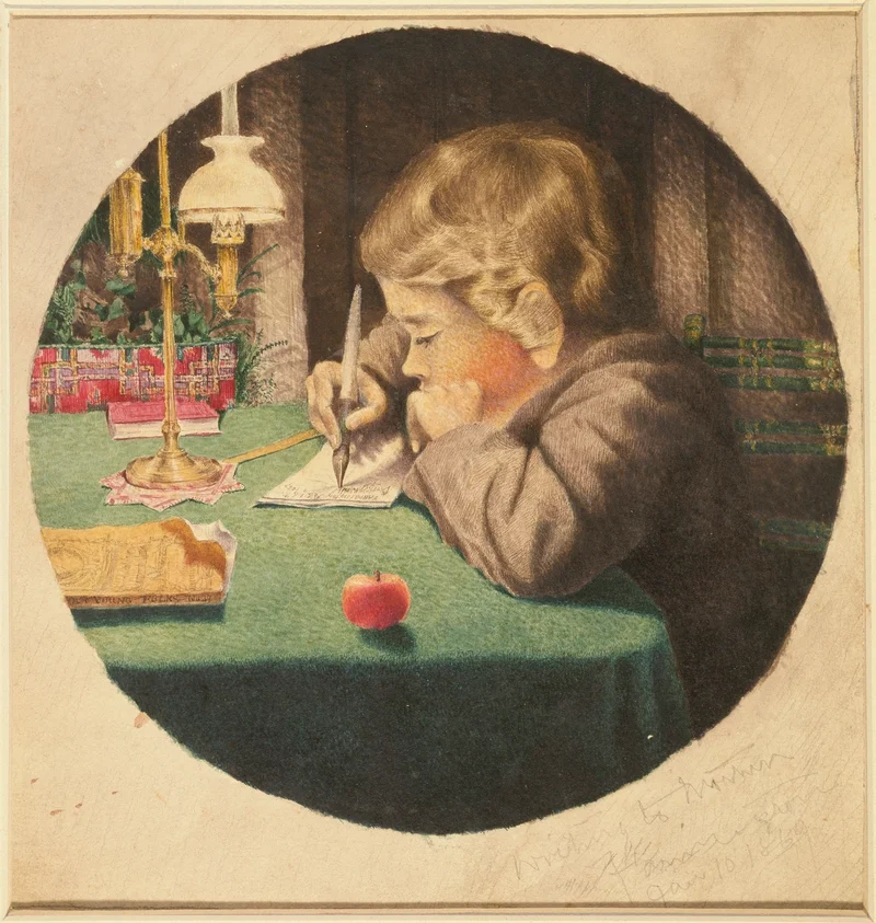 “Writing to Mother” by Robert Brandegee