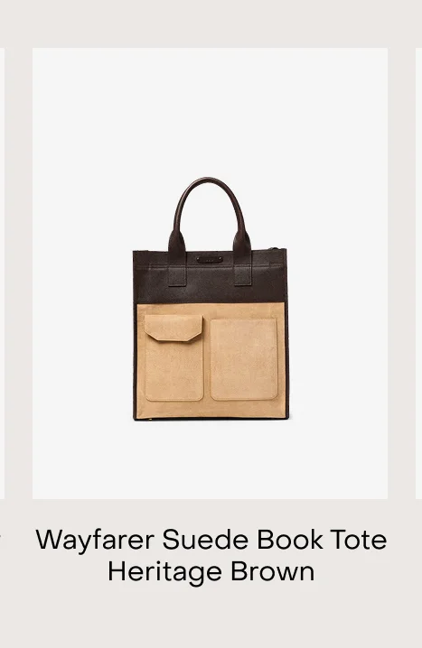 Wayfarer Suede Book Tote Heritage Brown