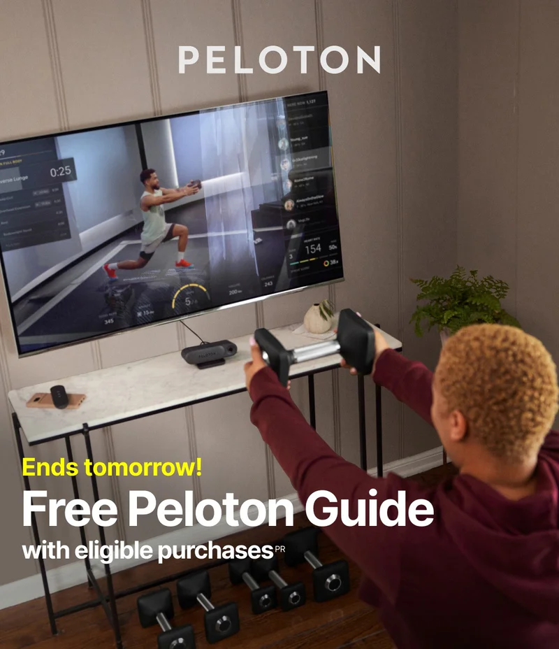 Ends tomorrow! Free Peloton Guide with eligible purchases