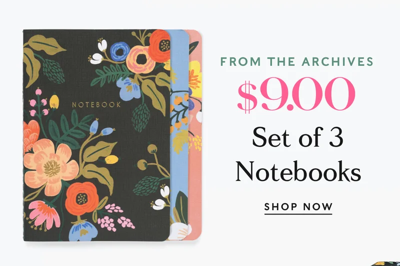 $9.00 Set of 3 Notebooks