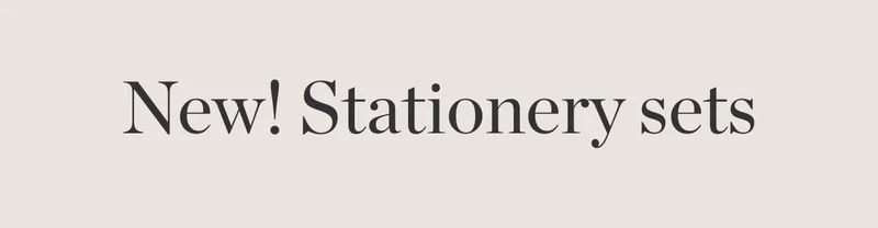 New! Stationery Sets
