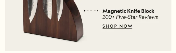 Magnetic Acacia Knife Block