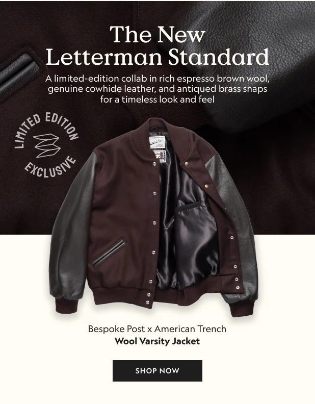 Bespoke Post x American Trench Wool Varsity Jacket