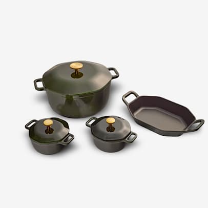 Enameled Cast Iron Full Cookware Set