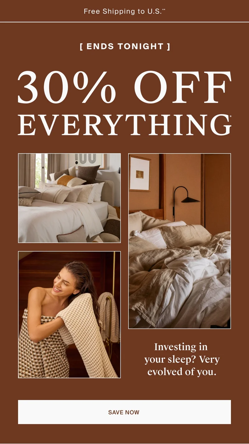 30% Off everything, save now!
