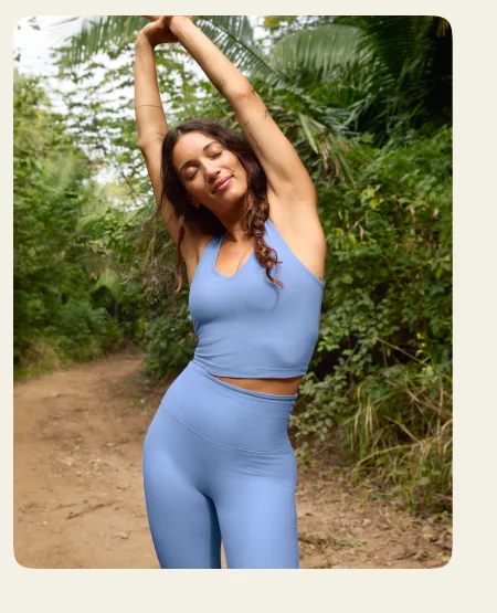 Spacedye Good Day Cropped Tank in Flower Blue Heather