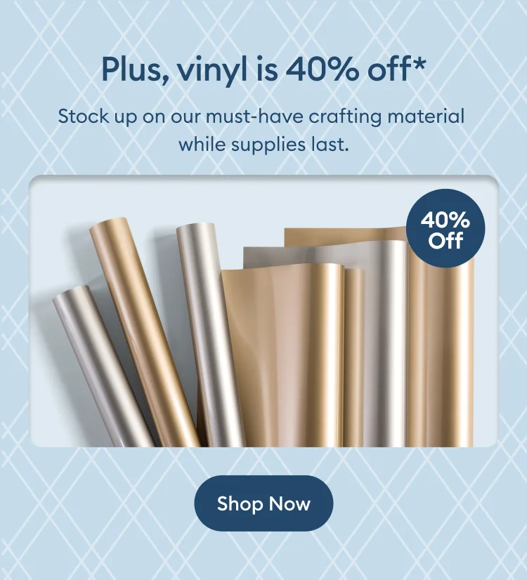 Plus, vinyl is 40% off.