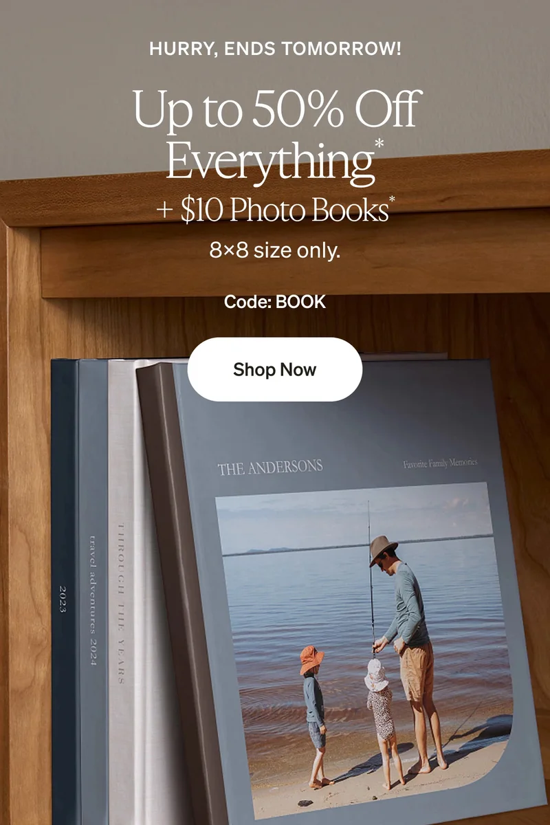 Up to 50% Off Everything + $10 Photo Books