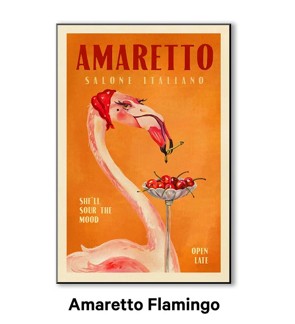 Amaretto Flamingo Art Deco by The Whiskey Ginger