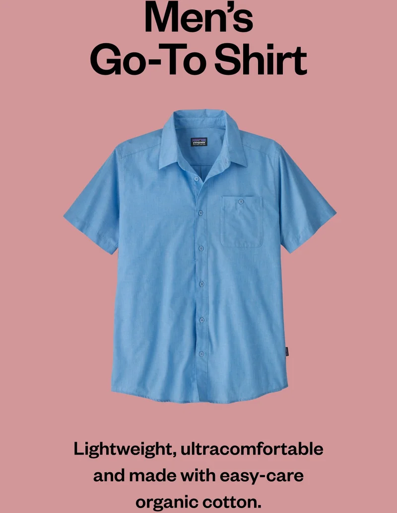 Men’s Go-To Shirt.Lightweight, ultracomfortable and made with easy-care organic cotton.