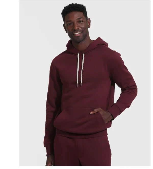 Mahogany Fleece French Terry Pullover Hoodie