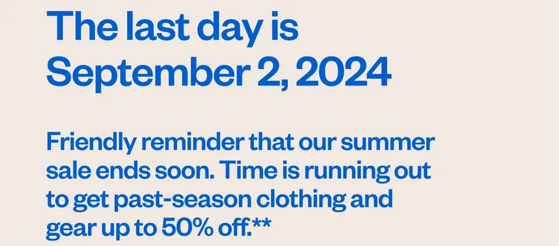 The last day is September 2, 2024
