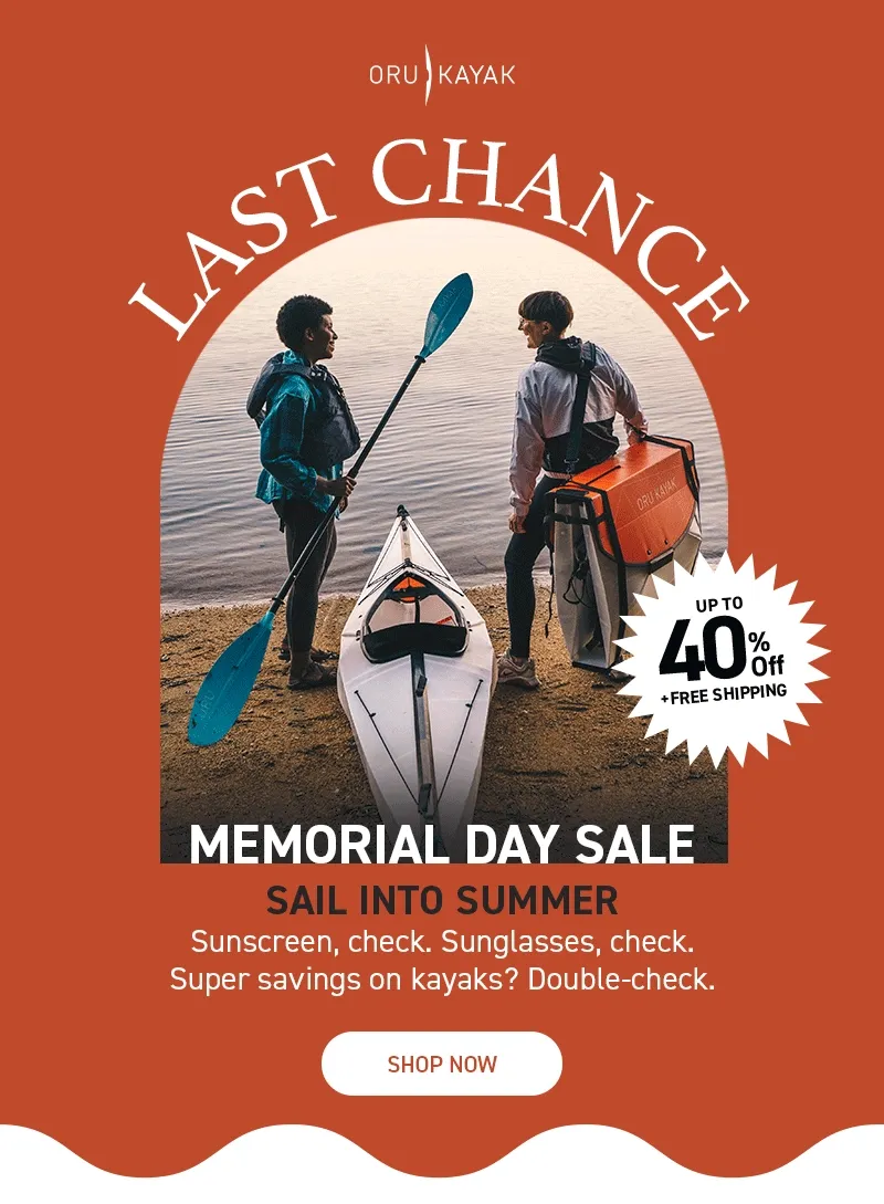 Last Days to shop our Extended Memorial Day Sale! Get up to 40% off + FREE SHIPPING this weekend