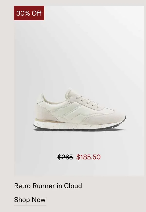 300% Off- Retro Runner in Cloud- Shop Now