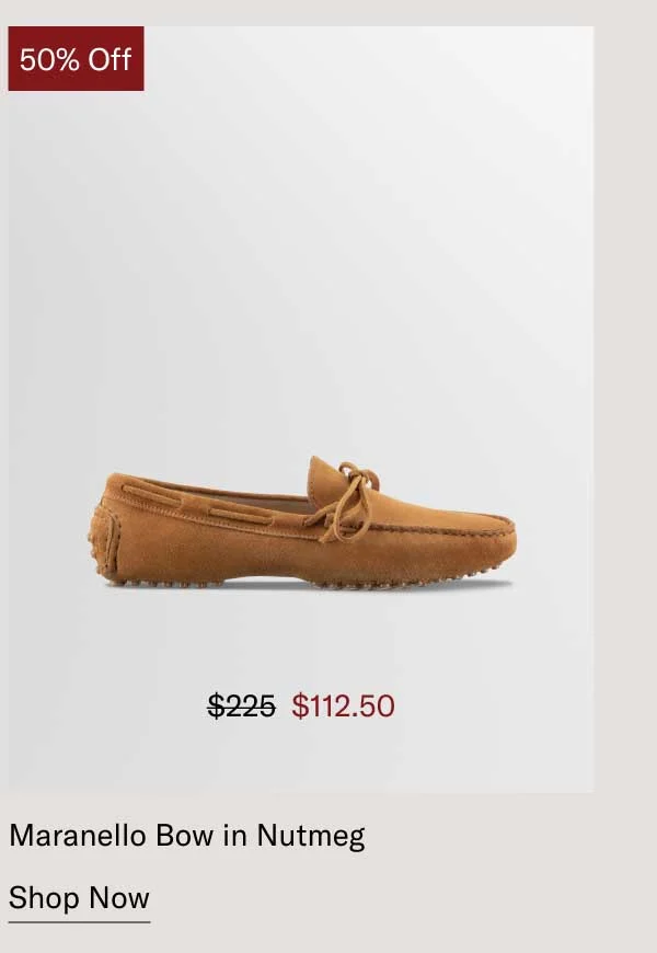 50% off. Maranello Bow in Nutmeg- Shop Now