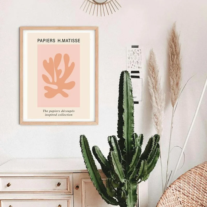 Image of Matisse Cutout Pink Orange Poster Wall Art Art Print