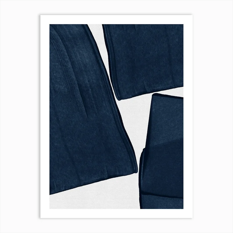Image of Minimalist Painting Blue Iii Art Print