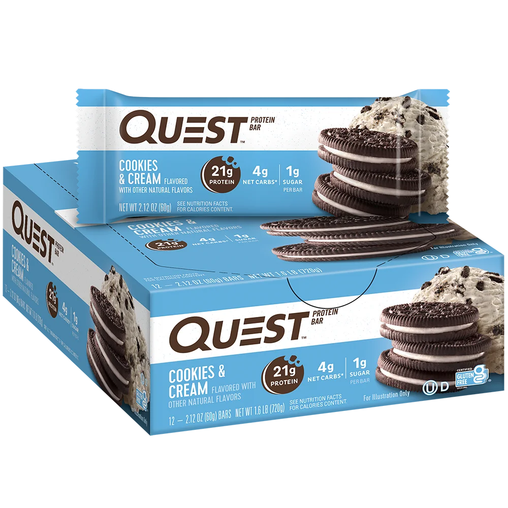 Image of Cookies & Cream<br> Protein Bars