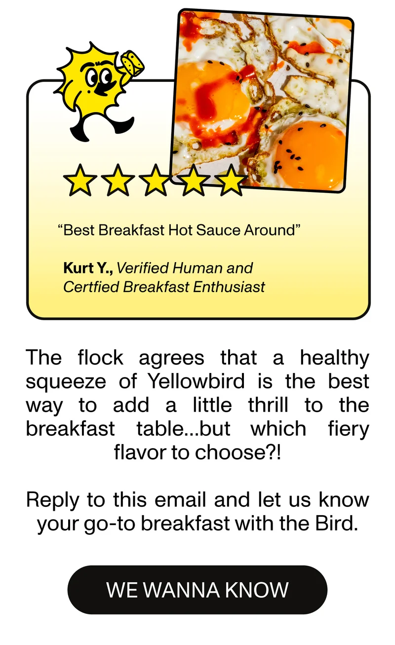 "Best Breakfast Hot Sauce Around" - TELL US WHAT YOU THINK