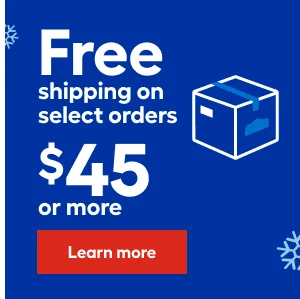 Free shipping on orders $45 or more