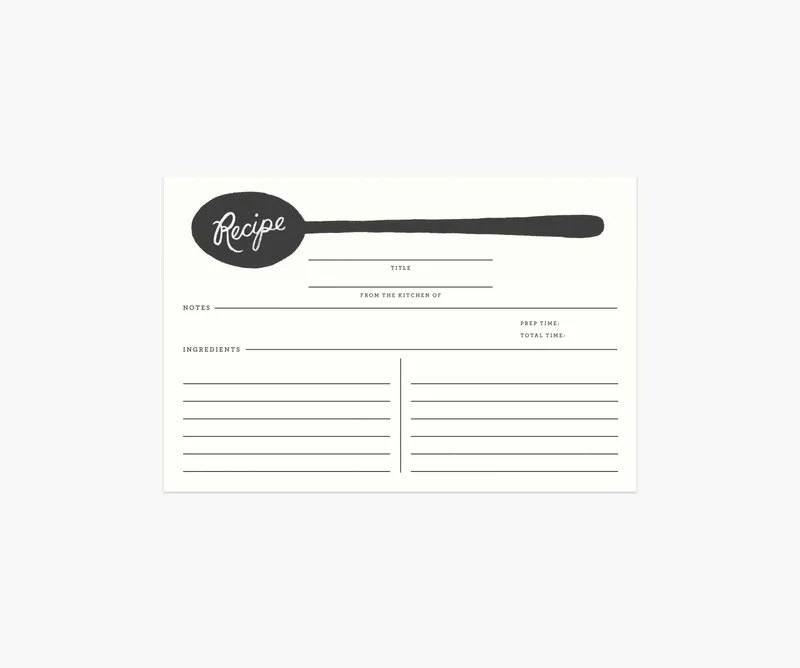 Image of Recipe Cards - Charcoal Spoon