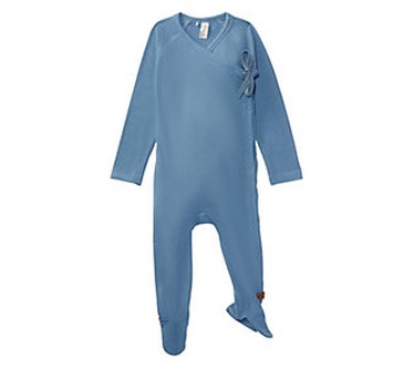 MiniMoi Solid Ribbed Cross Over Tie Footie