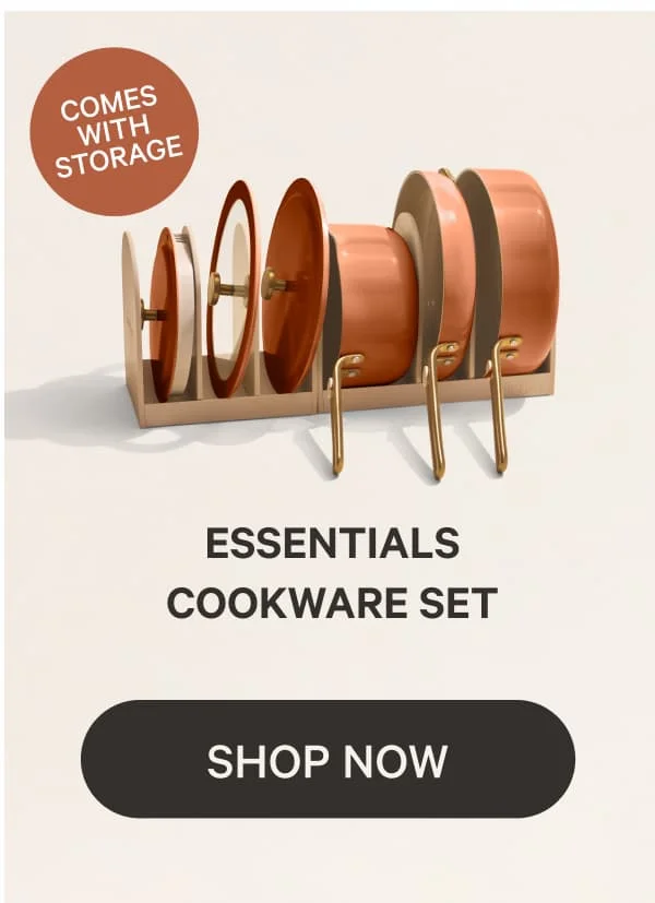 Comes With Storage | Essentials Cookware Set | Shop Now