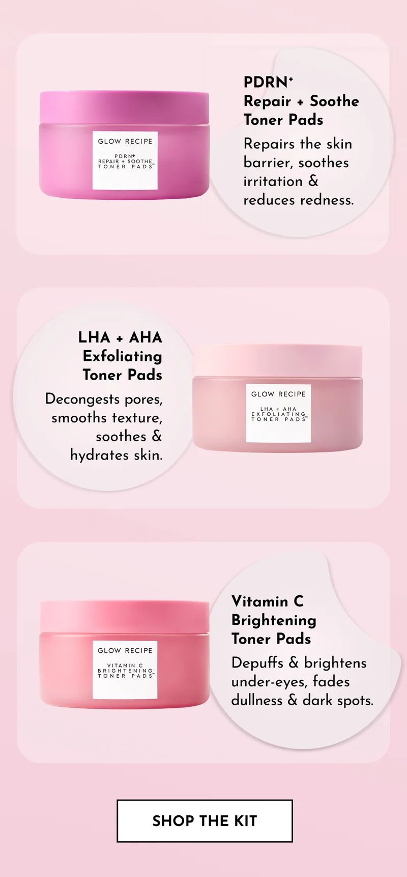 Korean Toner Pad Collection Trial Set