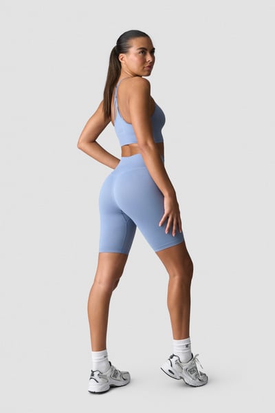 Image of Define Seamless V-shape Biker Shorts Metal Blue