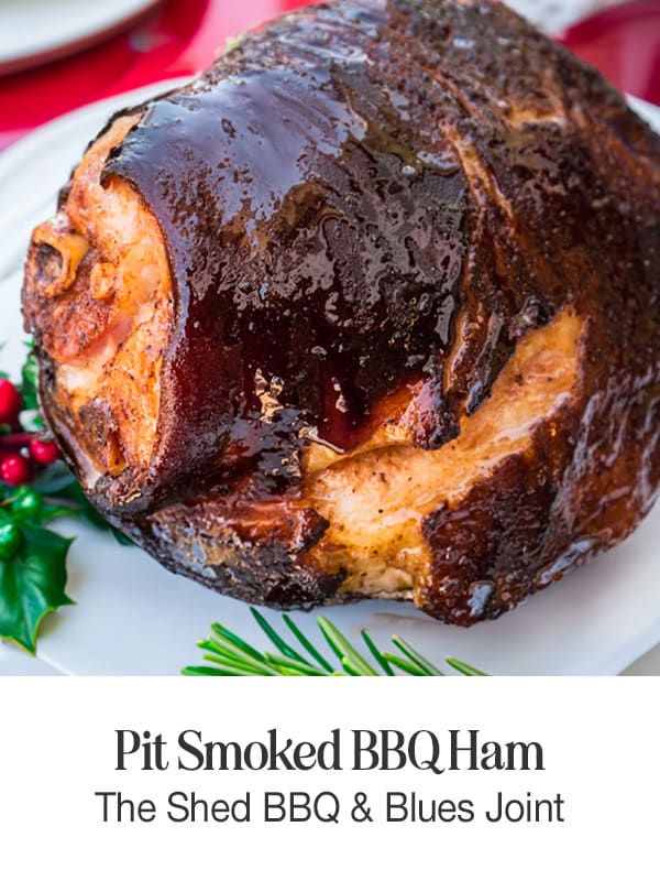 Pit smoked BBQ Ham