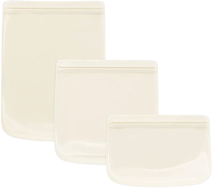 Image of NEW! Porter Silicone Storage Bag - 34 oz - Cream (3 CT)