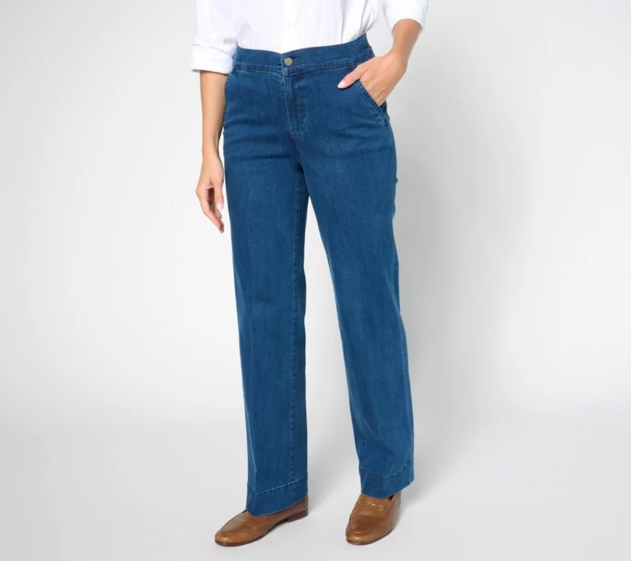 Denim & Co. Signature Regular Indigo Perfect Flex Trouser Jean