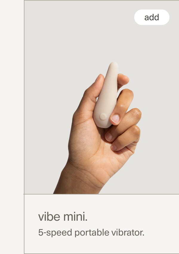 vibe mini. | 5-speed portable vibrator. | add