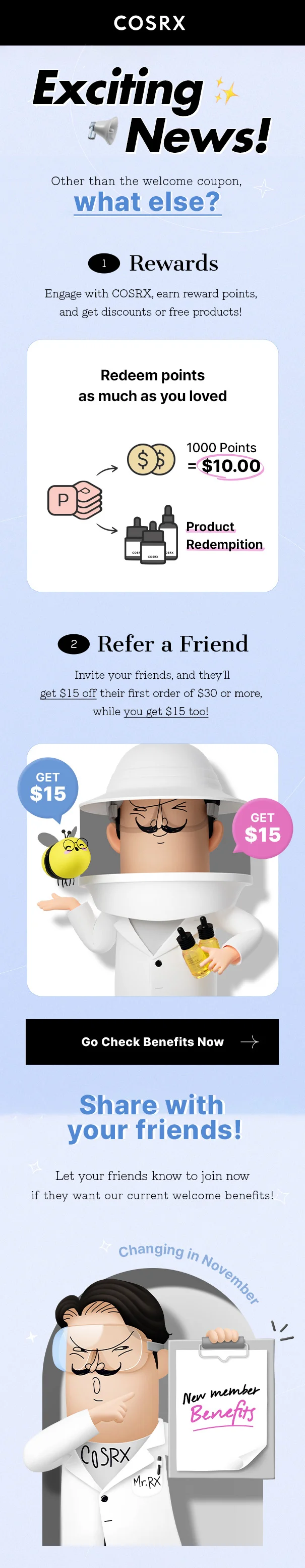 other than the welcome coupon, what else?