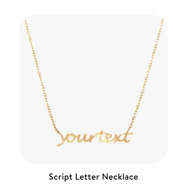 Script Letter Necklace