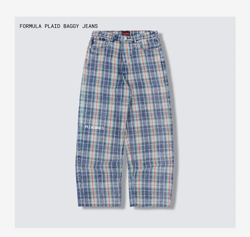 FORMULA PLAID BAGGY JEANS